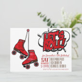 Patinons à roulettes Invitation Anniversaire (Debout devant)