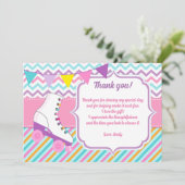 Patins à rouleaux Carte de remerciements d'anniver (Debout devant)