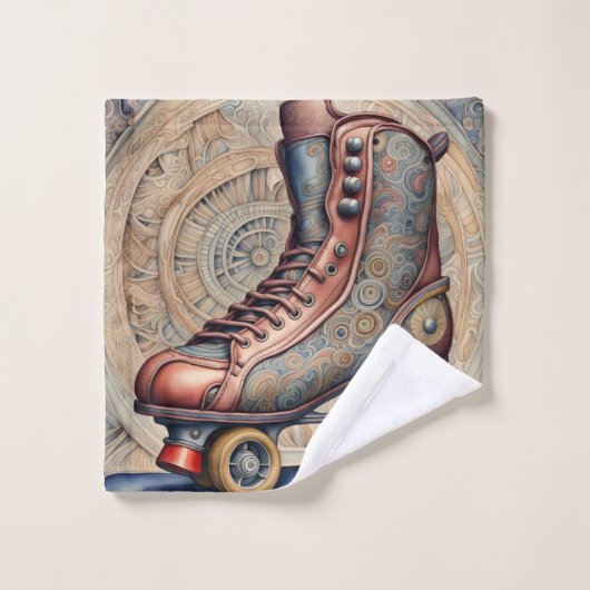 Patins à rouleaux vintages (Gant de toilette)