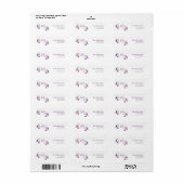 Patins à rouleaux violet Étiquettes de adresse de (Feuille entière)