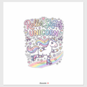 Patins à roulettes Licorne Autocollant ludique Lic