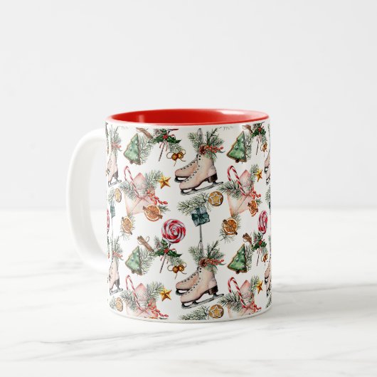Patins de Noël Mug (Devant gauche)