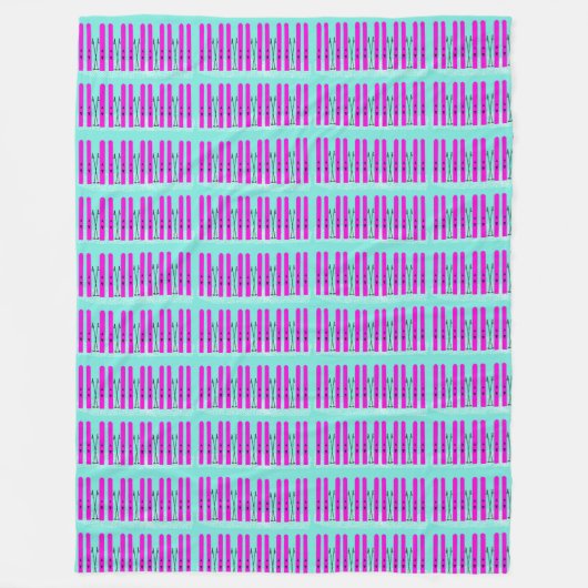 Patins violets brillants sur couverture bleue (Devant)