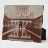 Patio de los Arrayanes, Alhambra, c.1875-80 (sepia Fotoplaat (Zijkant)