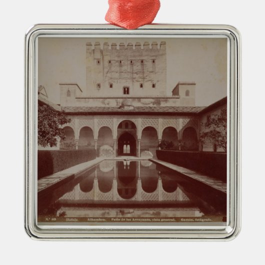 Patio de los Arrayanes, Alhambra, c.1875-80 (sepia Metalen Ornament (Voorkant)