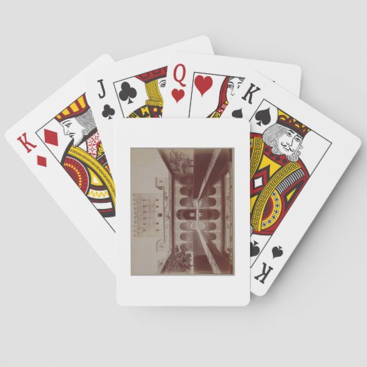 Patio de los Arrayanes, Alhambra, c.1875-80 (sepia Pokerkaarten (Achterkant)