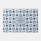 Patio Tegel - Marokkaanse Stijl blauw wit Deurmat (Voorkant)