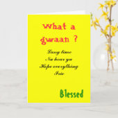 Patios jamaïcains Cartes de voeux (Fleur jaune)