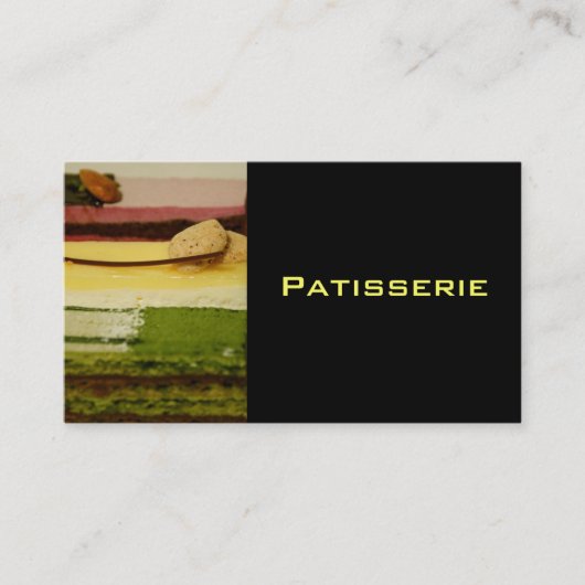 pâtisserie Carte de visite II (Devant)