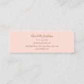 Patisserie Chef Blush Pink Gold Whisk Mini Visitekaartje (Achterkant)