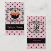 pâtisserie de cupcake polka dot boulangerie carte  (Devant / Derrière)