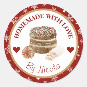 Pâtisserie de Noël Faite Avec Amour Étiquette