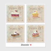 Patisserie Frans Café Sticker Blad (Vel)