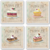 Patisserie Frans Café Sticker Blad (Voorkant)