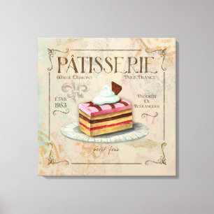 Patisserie II Franse wandbekleder Canvas Afdruk