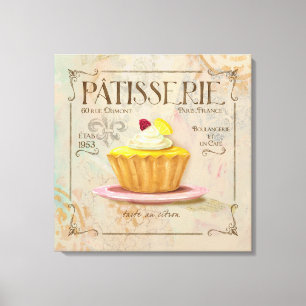 Patisserie IV wanddecor Canvas Afdruk