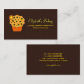 pâtisserie orange brun carte de visite (Devant / Derrière)