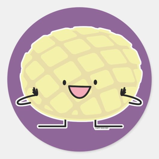 Patisserie van het concha zoete brood van de ronde sticker (Voorkant)