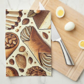 Pâtisseries & Dessert Serviettes à Thé Imprimé (Quart Plié)