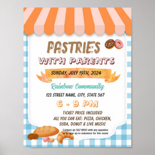 Pâtisseries pour parents affiche du prospectus mod