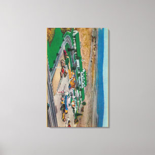 Patmars Motel en Modern Drive-InState Canvas Afdruk