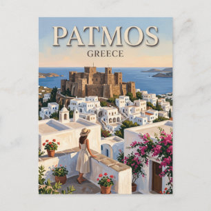 Patmos Chora Griekenland Briefkaart