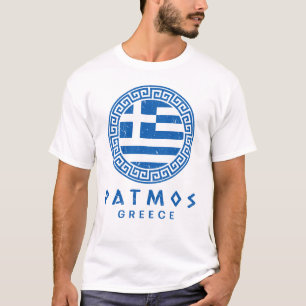 Patmos, Griekenland Noodlijdende Design Mannen T-shirt