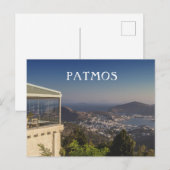 Patmos Griekenland Uitzicht van het eiland van bov Briefkaart (Voorkant / Achterkant)