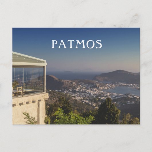 Patmos Griekenland Uitzicht van het eiland van bov Briefkaart (Voorkant)