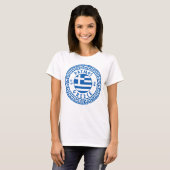 Patmos, Griekenland Vlag Vrouwen T-shirt (Voorkant volledig)