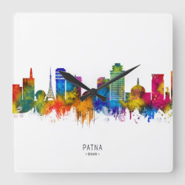 Patna Bihar Skyline Vierkante Klok