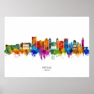 Patras Griekenland Skyline Poster