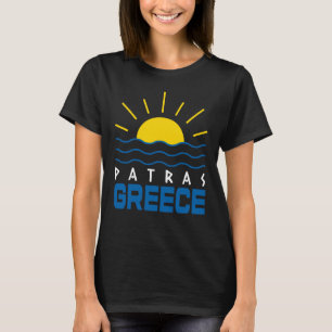 Patras Griekenland zon en Zee golven vrouwen T-shirt