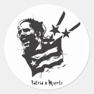 Patria o Muerte Ronde Sticker