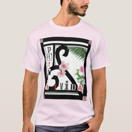 Patria y Vida Black Lijst Pink Flowers T-shirt