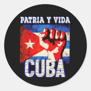 Patria y vida sos Cuba Ronde Sticker