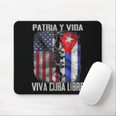 Patria Y Vida Viva Cuba Libre Patriotic Retro USA Muismat (Met muis)