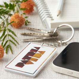 Patria y Vida White Brown Lijst Sleutelhanger