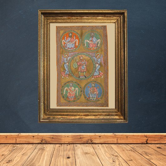 Patriarchen Abraham Izaäk Jacob Middeleeuws manusc Poster