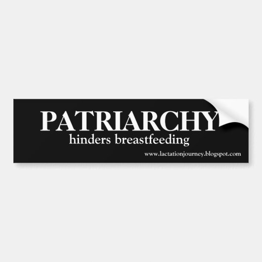 PATRIARCHY Hinders Borstvoeding Bumpersticker (Voorkant)