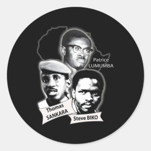 Patrice Lumumba Thomas Sankara Steve Biko Ronde Sticker