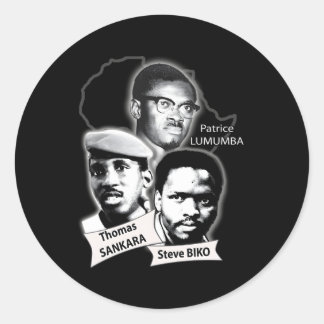 Patrice Lumumba Thomas Sankara Steve Biko Ronde Sticker