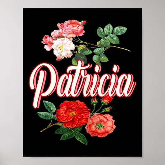Patricia Name With Flowers  Poster (Voorkant)