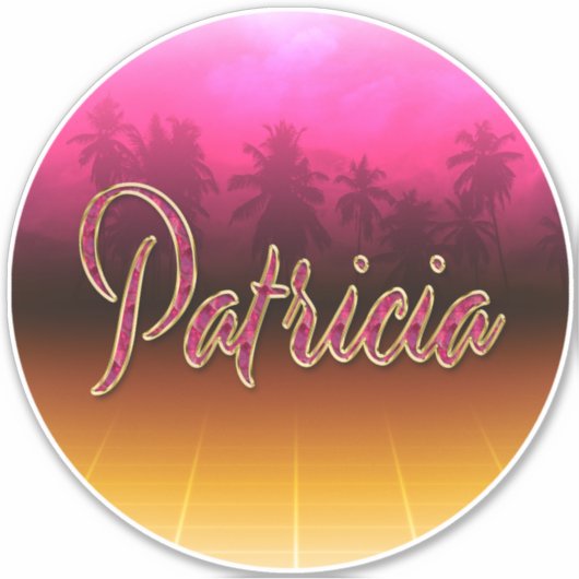 Patricia Vorname Name pink Aufkleber Sticker (Voorkant)