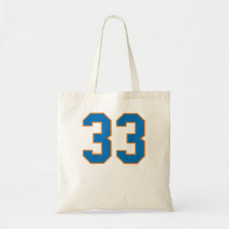 Patrick Ewing Knicks #33 Blue met Oranje contouren Tote Bag
