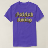 Patrick Ewing  Rainbow Typography Style 70s T-shirt (Design voorkant)
