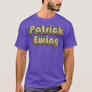 Patrick Ewing  Rainbow Typography Style 70s T-shirt