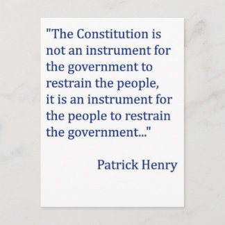 Patrick Henry Grondwet Quote Briefkaart
