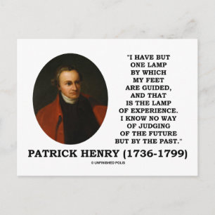Patrick Henry Lamp over de toekomst Briefkaart