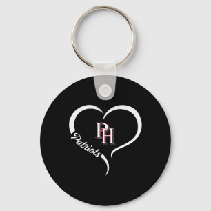 Patrick Henry Patriots Logo Half Heart Slogan Hs Sleutelhanger